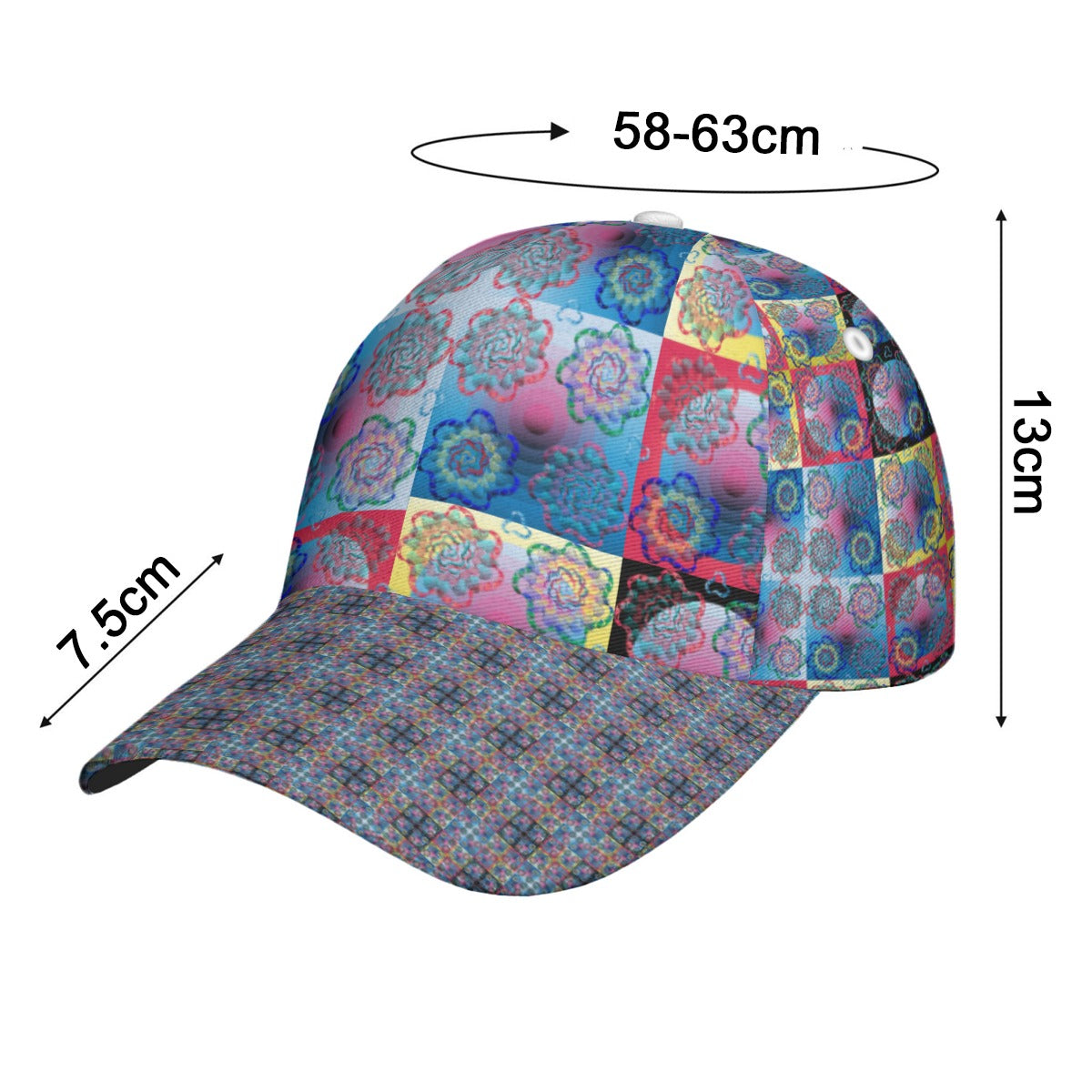 All-Over Print Unisex Peaked Cap With Box Kukloso Abstract Geo No 947