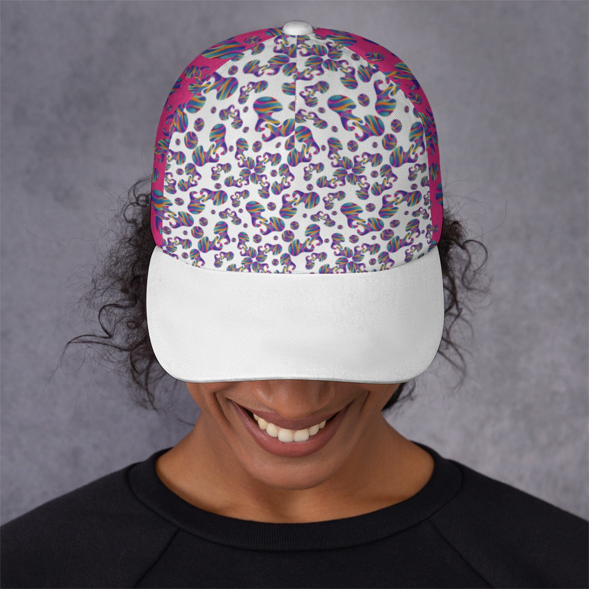 All-Over Print Unisex Peaked Cap With Box Kukloso Abstract Geo No 1066