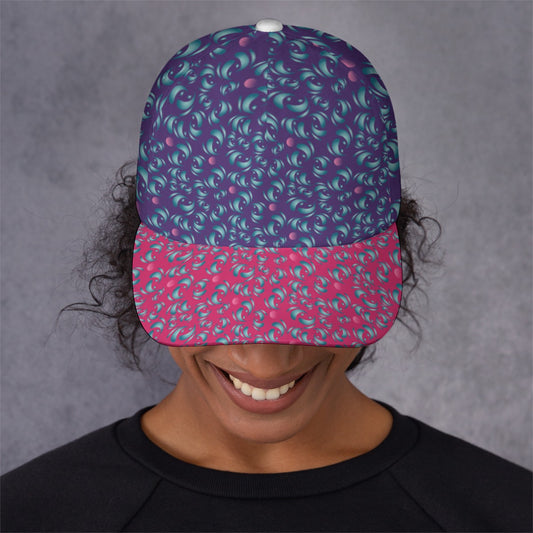 All-Over Print Unisex Peaked Cap With Box Kukloso Abstract Geo No 1182