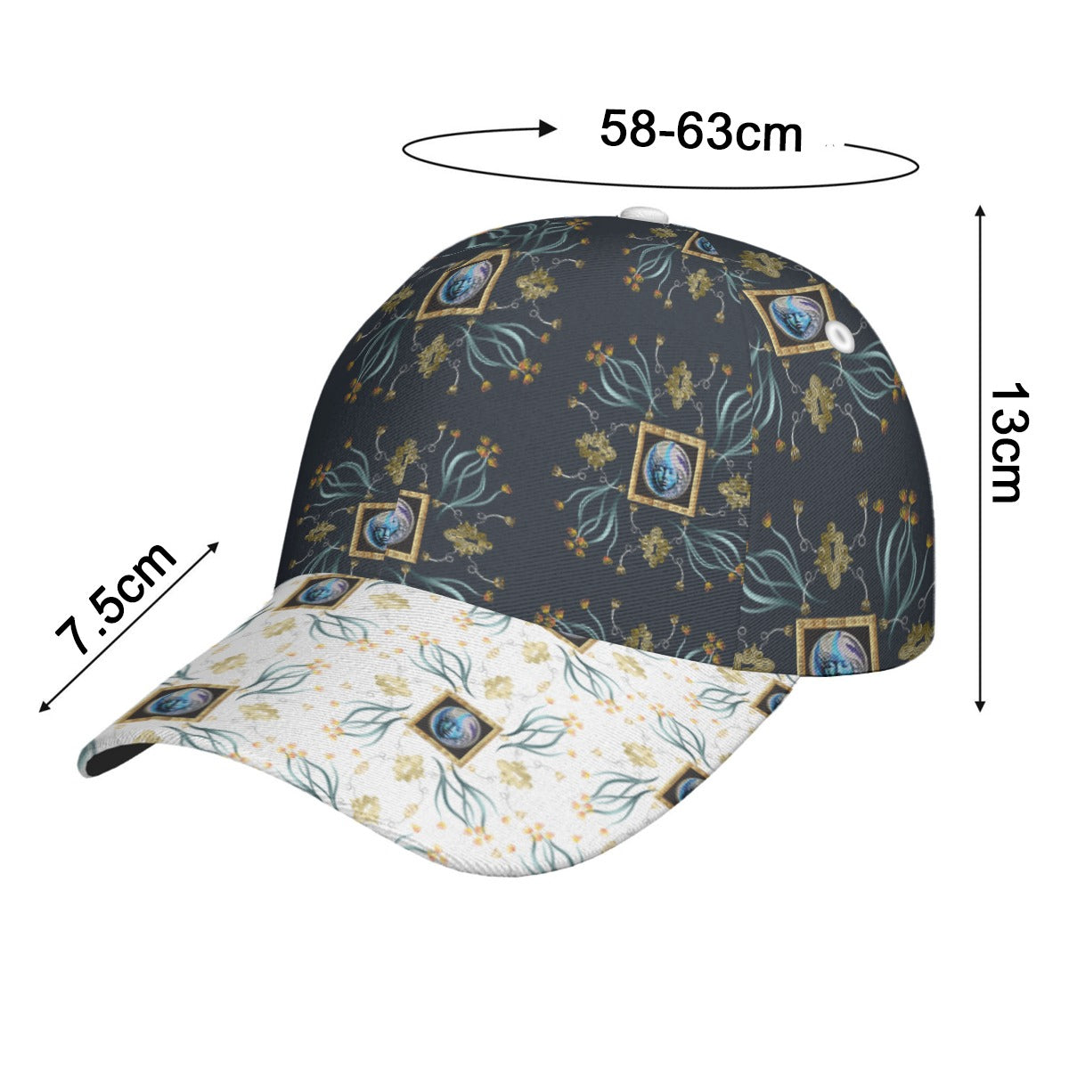 All-Over Print Unisex Peaked Cap With Box Kukloso Abstract Geo No 1134