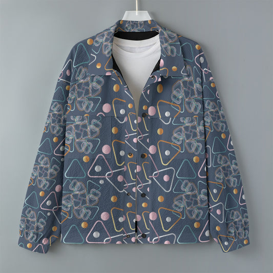 AOP Unisex Casual Lapel Jacket Kukloso Abstracticon No 30