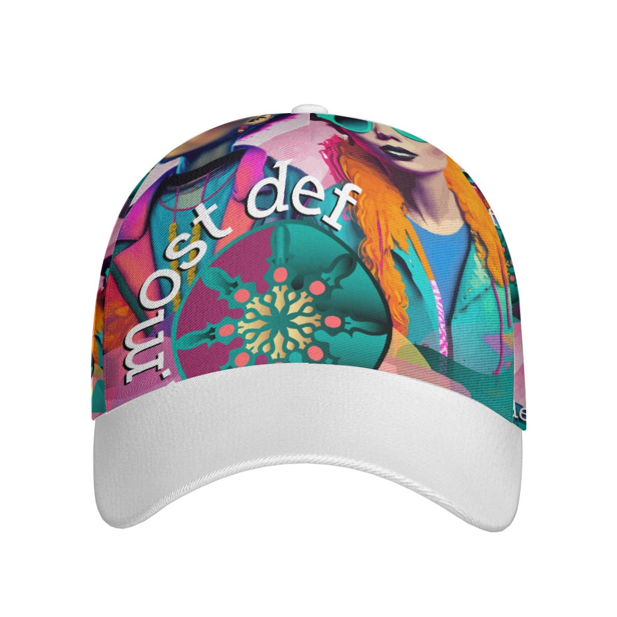 All-Over Print Unisex Peaked Cap With Box Kukloso Abstract Geo No 1631