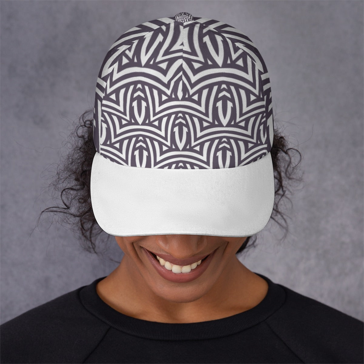 All-Over Unisex Print Peaked Cap With Box Kukloso Abstract Geo No 254