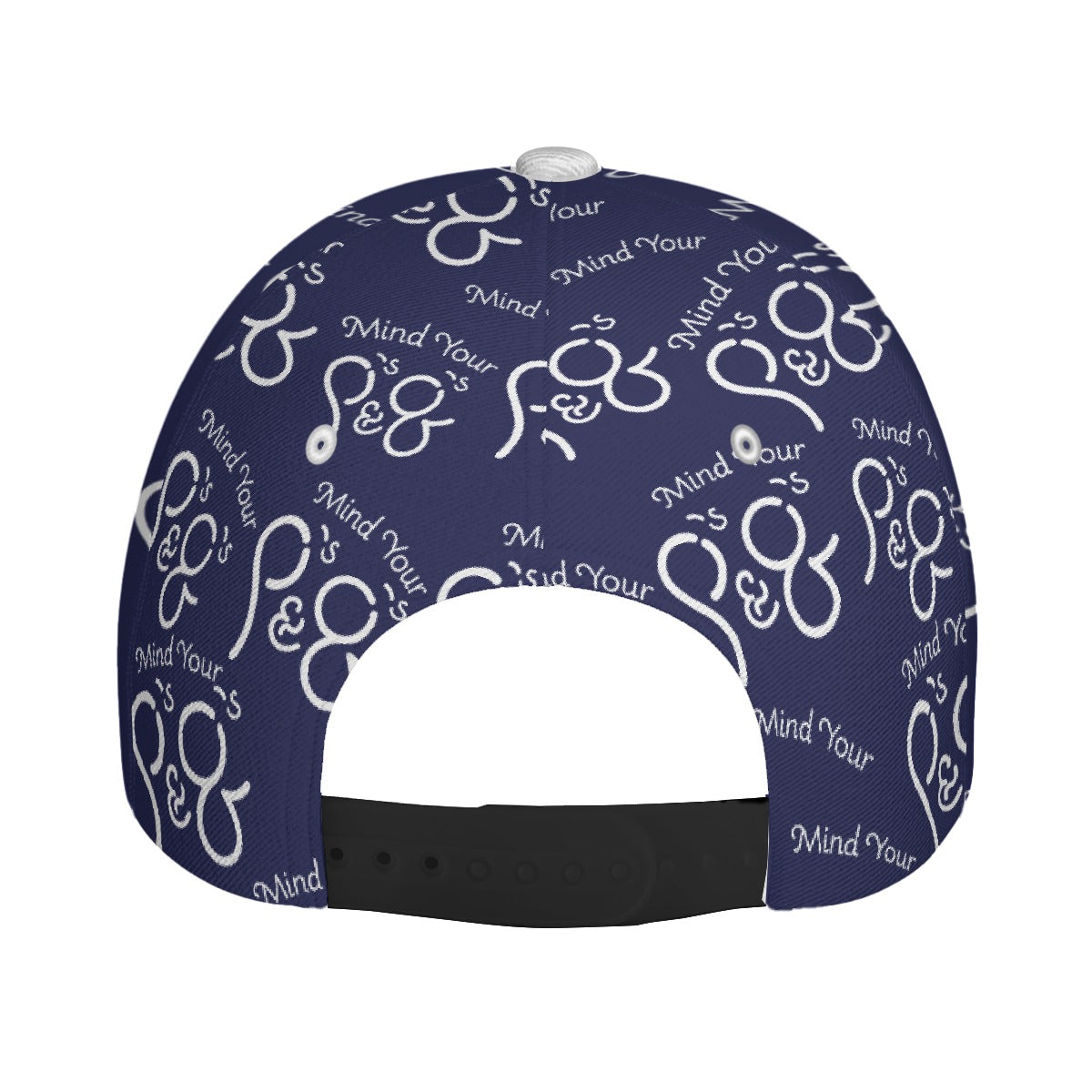 All-Over Print Unisex Peaked Cap With Box Kukloso P's & Q's Navy