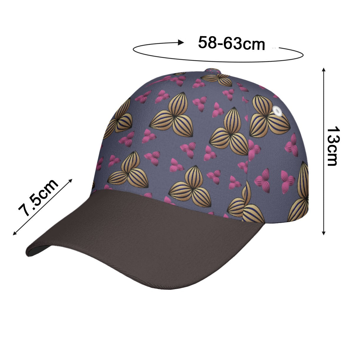 All-Over Unisex Print Peaked Cap With Box Kukloso Abstract Geo No 1079