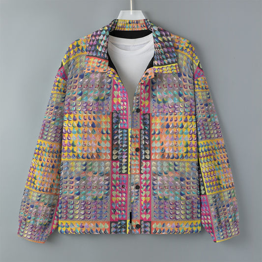 AOP Unisex Casual Lapel Jacket Kukloso Abstractical No 64