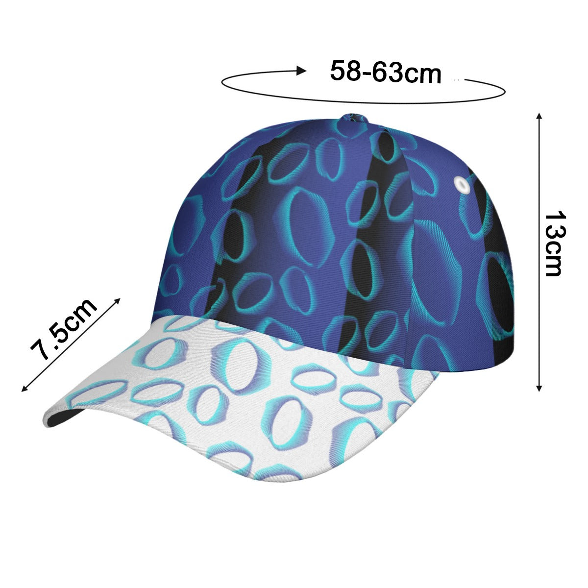 All-Over Unisex Print Peaked Cap With Box Kukloso Abstract Geo No 185