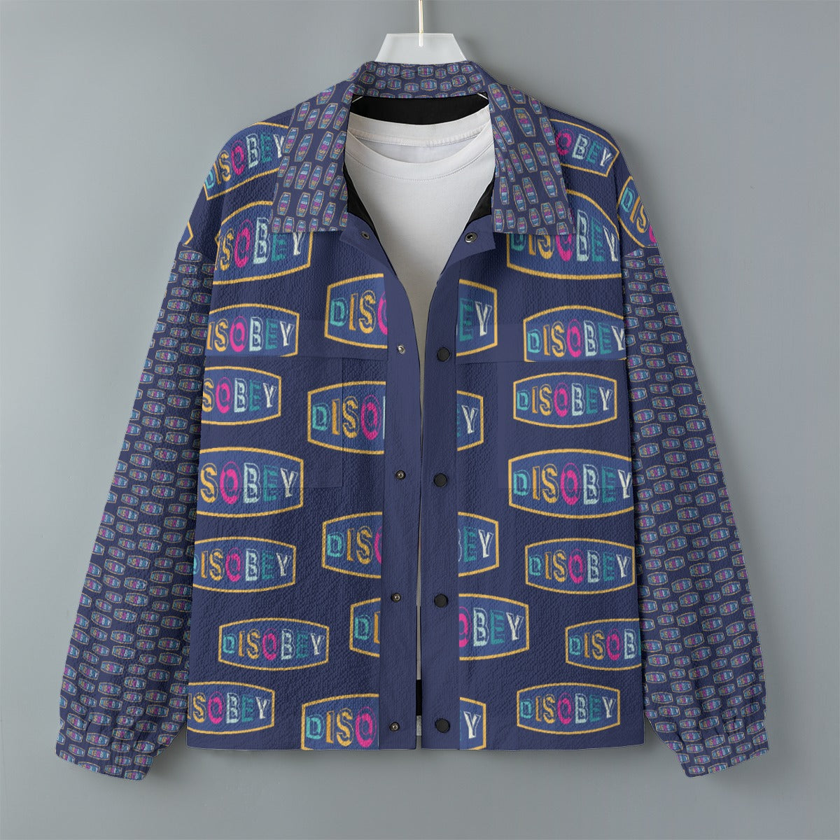 AOP Unisex Casual Lapel Jacket Kukloso Patchwork Collage No 106