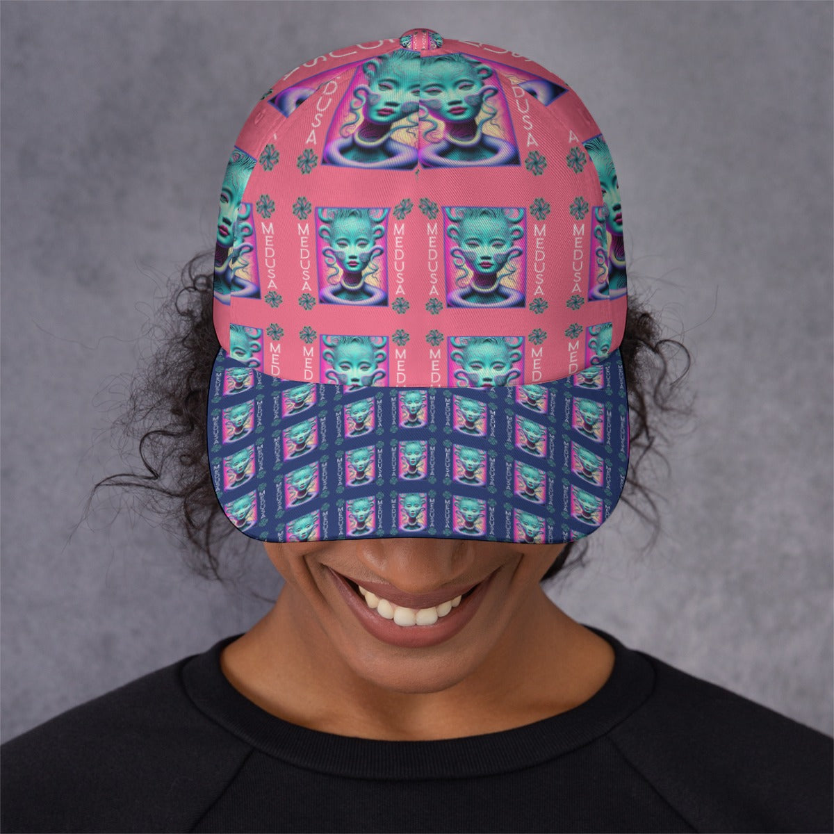 All-Over Print Unisex Peaked Cap With Box Kukloso Geo Abstract No 153