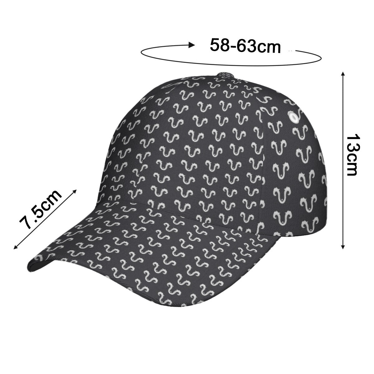 All-Over Print Unisex Peaked Cap With Box Kukloso Abstract Geo No 1778