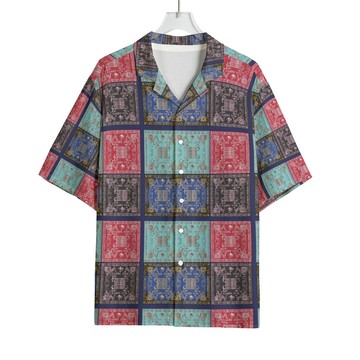 AOP Men's Hawaiian Rayon Shirt Kukloso Greek Border No 51