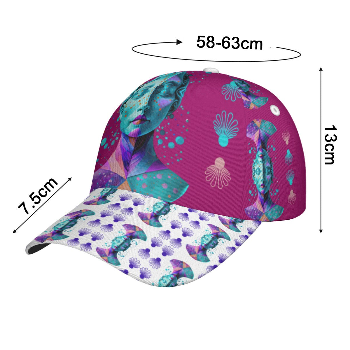 All-Over Print Unisex Peaked Cap With Box Kukloso Abstract Geo No 1286