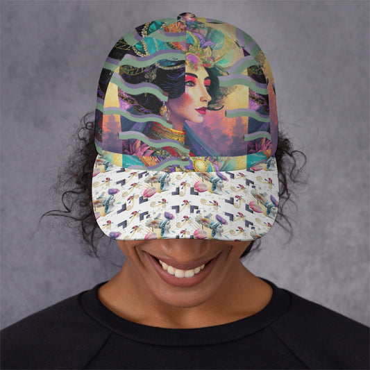 All-Over Print Unisex Peaked Cap With Box Kukloso Geo Abstract No 45