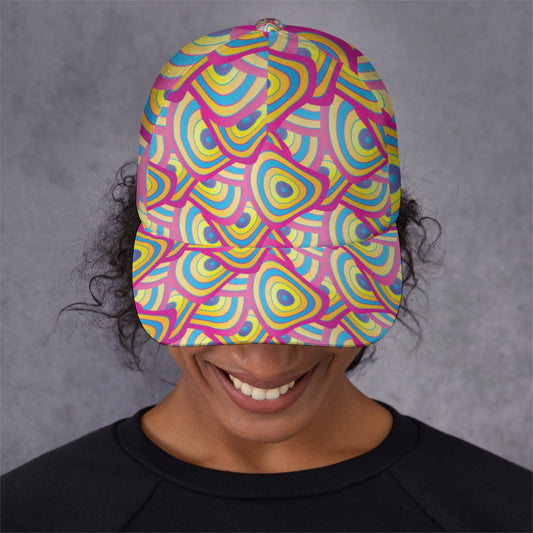 All-Over Unisex Print Peaked Cap With Box Kukloso Abstract Geo No 12