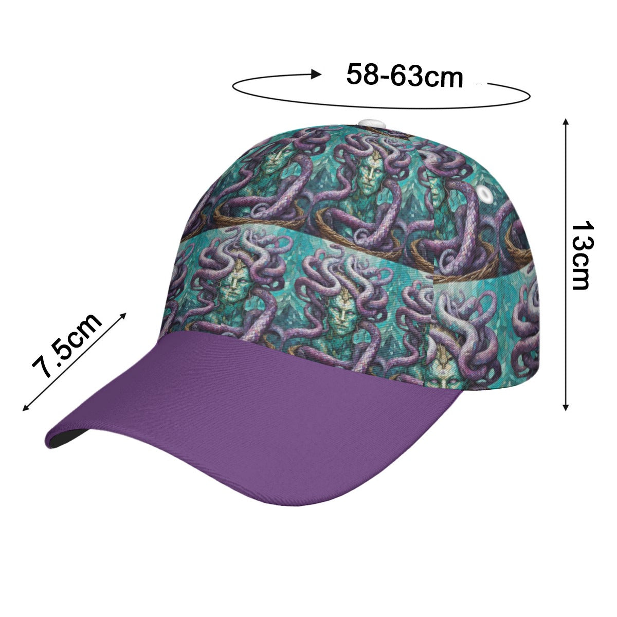 All-Over Print Unisex Peaked Cap With Box Kukloso Abstract Geo No 1220