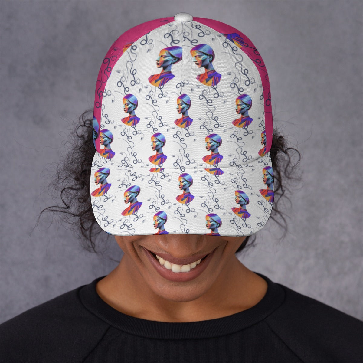 All-Over Print Unisex Peaked Cap With Box Kukloso Abstract Geo No 1239