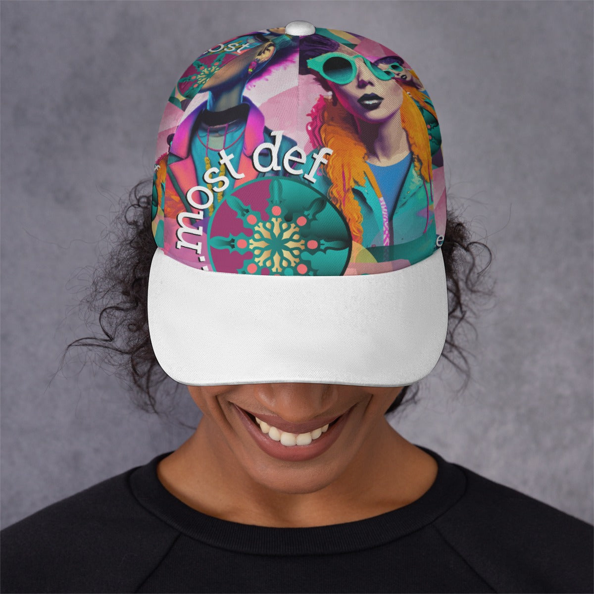 All-Over Print Unisex Peaked Cap With Box Kukloso Abstract Geo No 1631