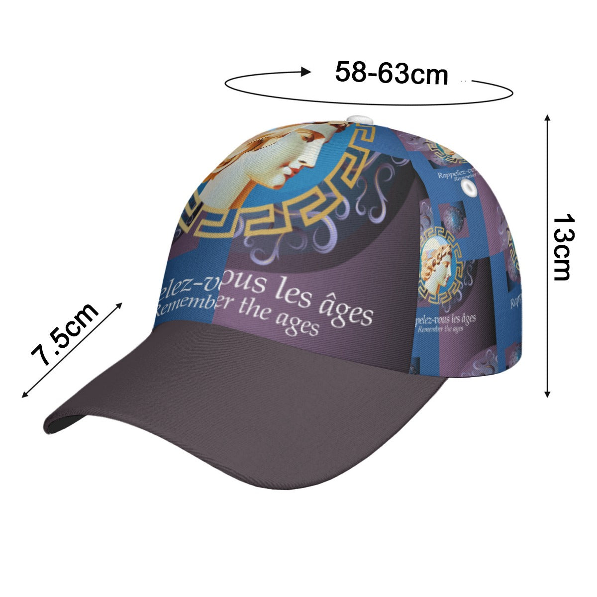 All-Over Print Unisex Peaked Cap With Box Kukloso Abstract Geo No 1583