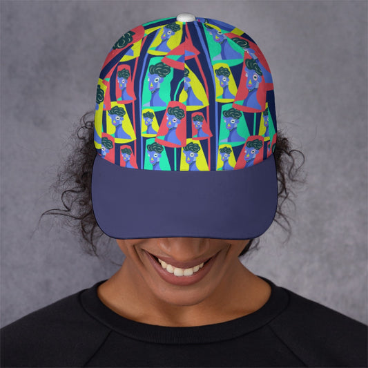 All-Over Print Unisex Peaked Cap With Box Kukloso Abstract Geo No 1396