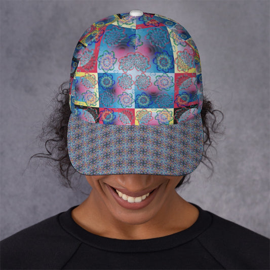 All-Over Print Unisex Peaked Cap With Box Kukloso Abstract Geo No 947