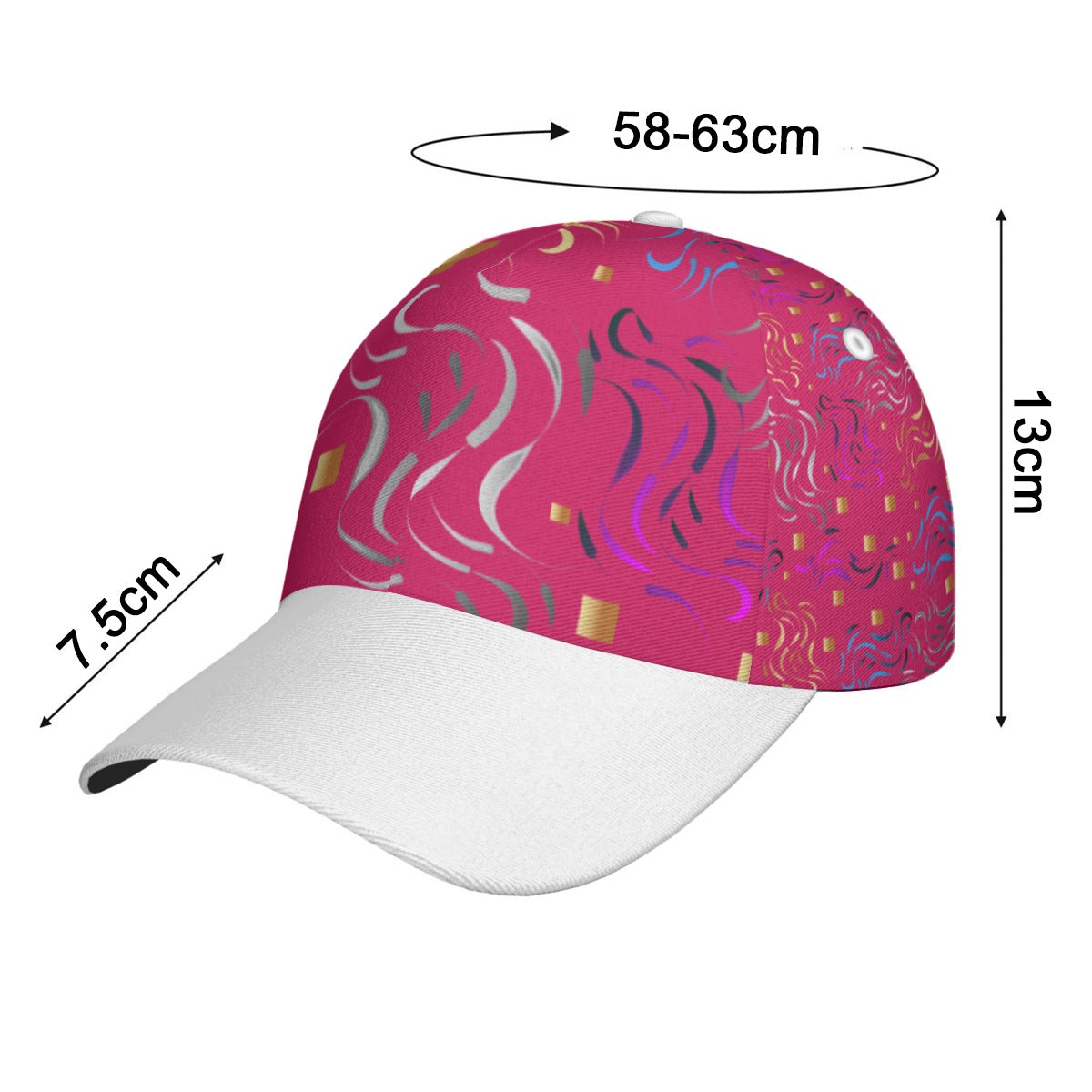 All-Over Print Unisex Peaked Cap With Box Kukloso Abstract Geo No 1366