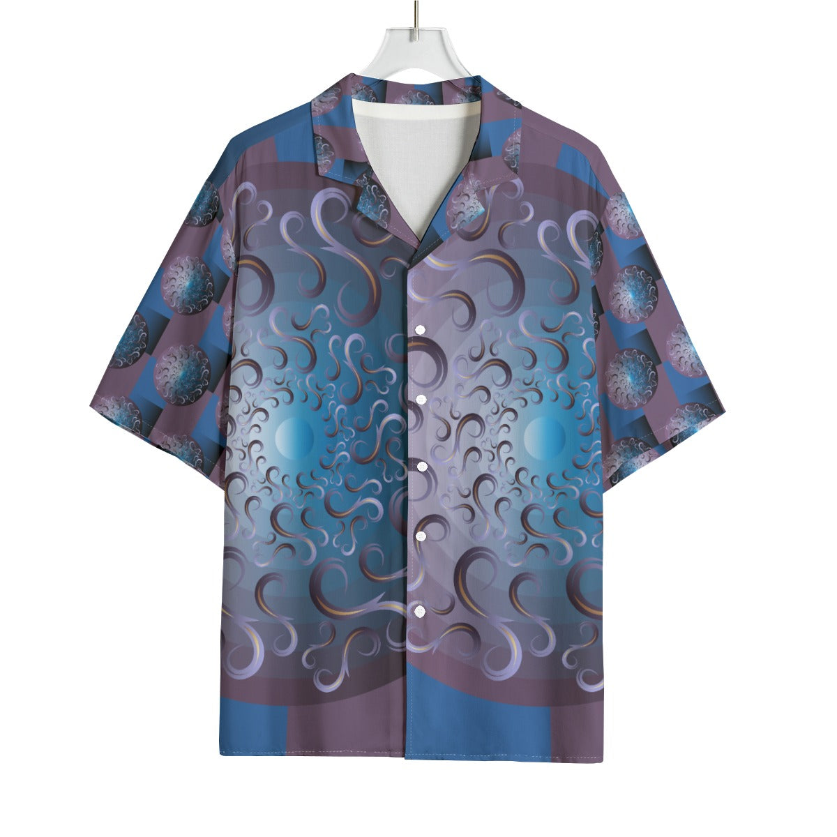 AOP Men's Hawaiian Rayon Shirt Kukloso Geo No 1598