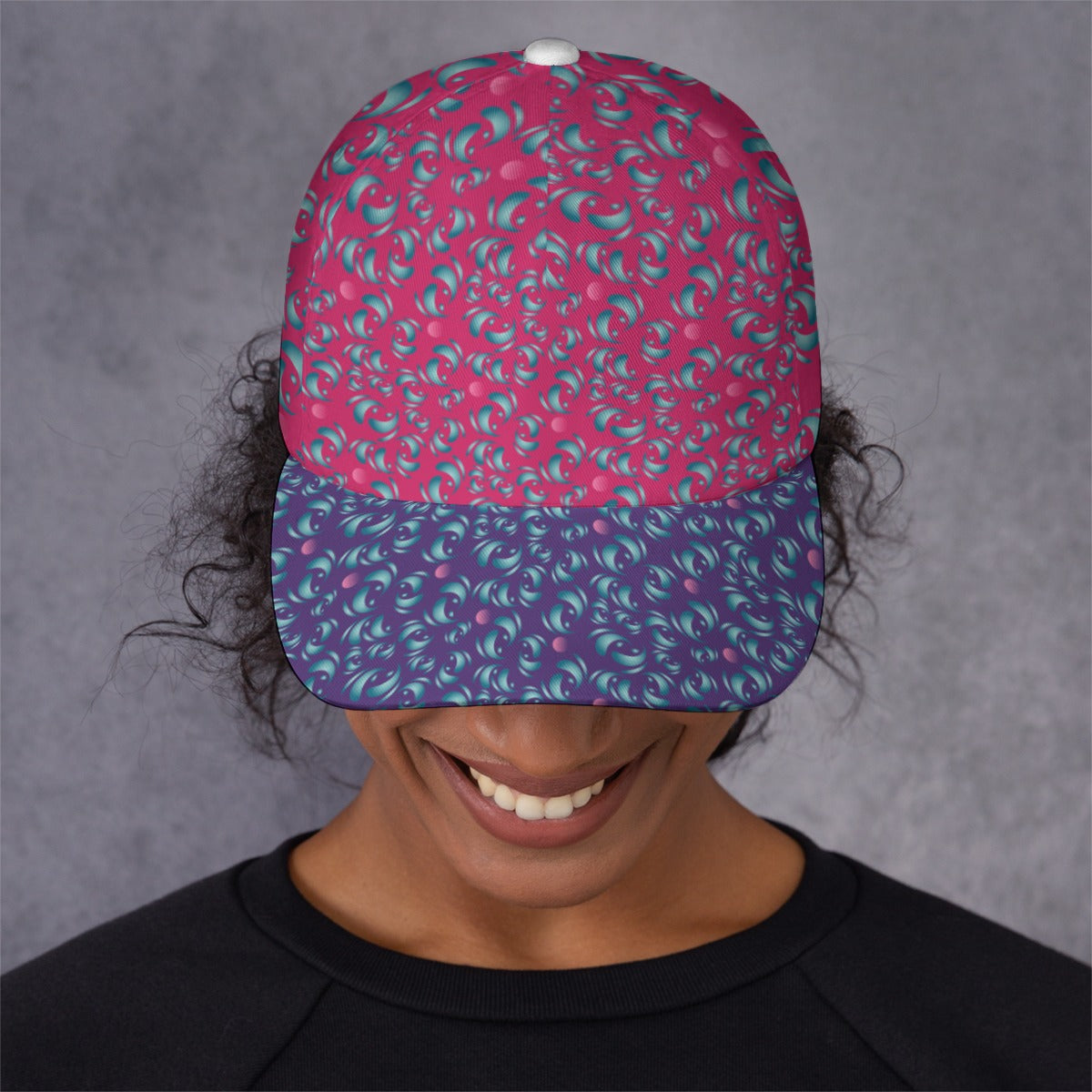 All-Over Print Unisex Peaked Cap With Box Kukloso Abstract Geo No 1181