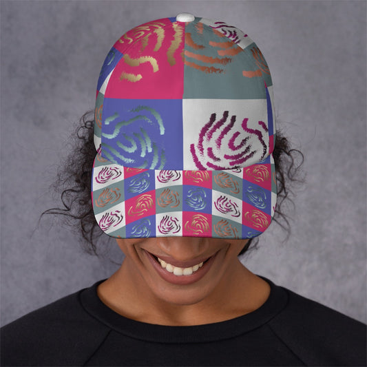 All-Over Print Unisex Peaked Cap With Box Kukloso Abstract Geo No 1376