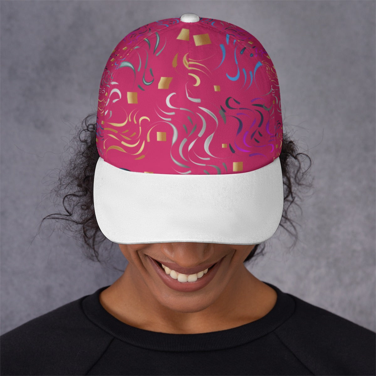 All-Over Print Unisex Peaked Cap With Box Kukloso Abstract Geo No 1366