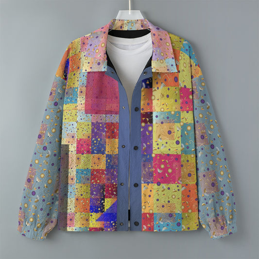 AOP Unisex Casual Lapel Jacket Kukloso Whimsical No 17