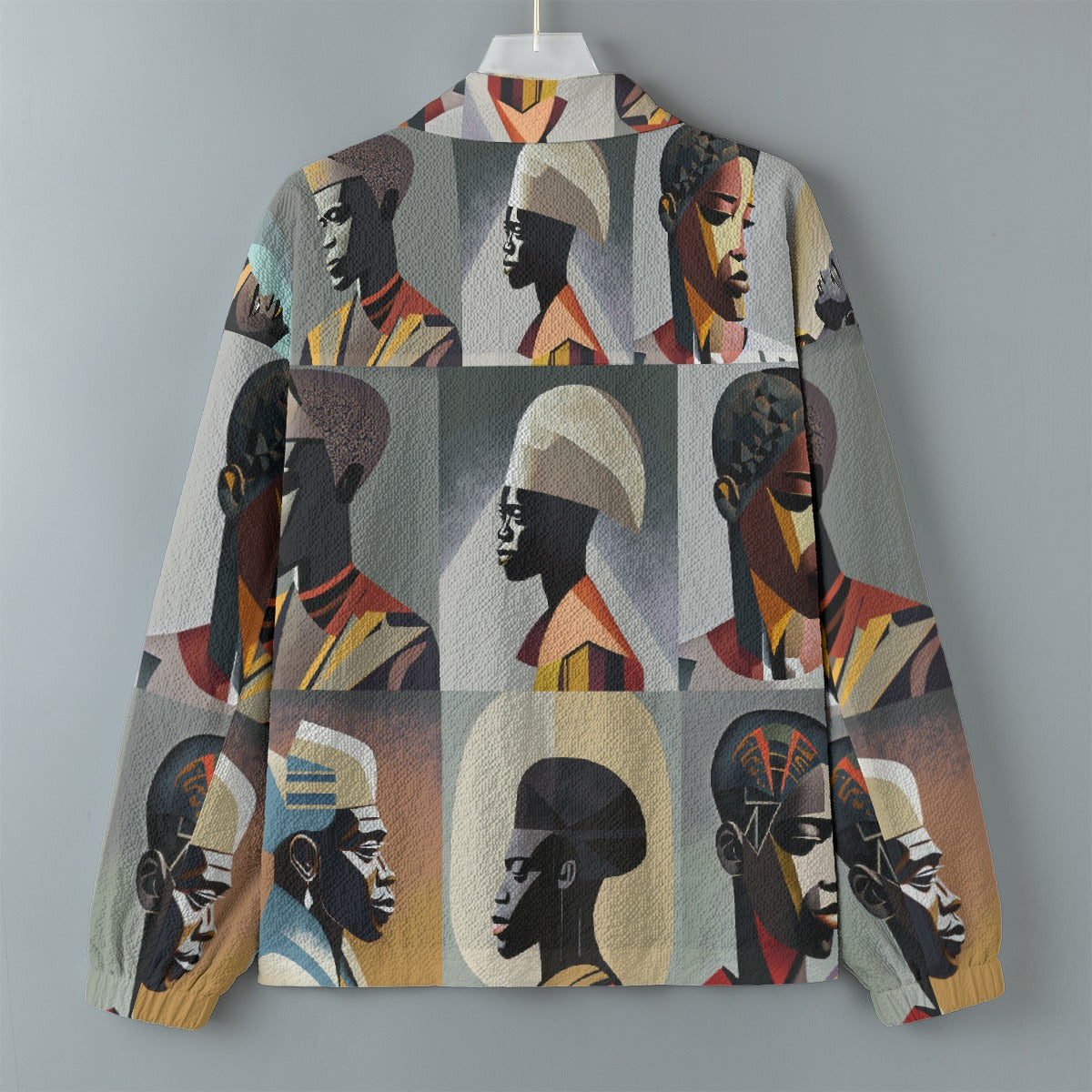 AOP Unisex Casual Lapel Jacket Kukloso Afro Cubist No 2