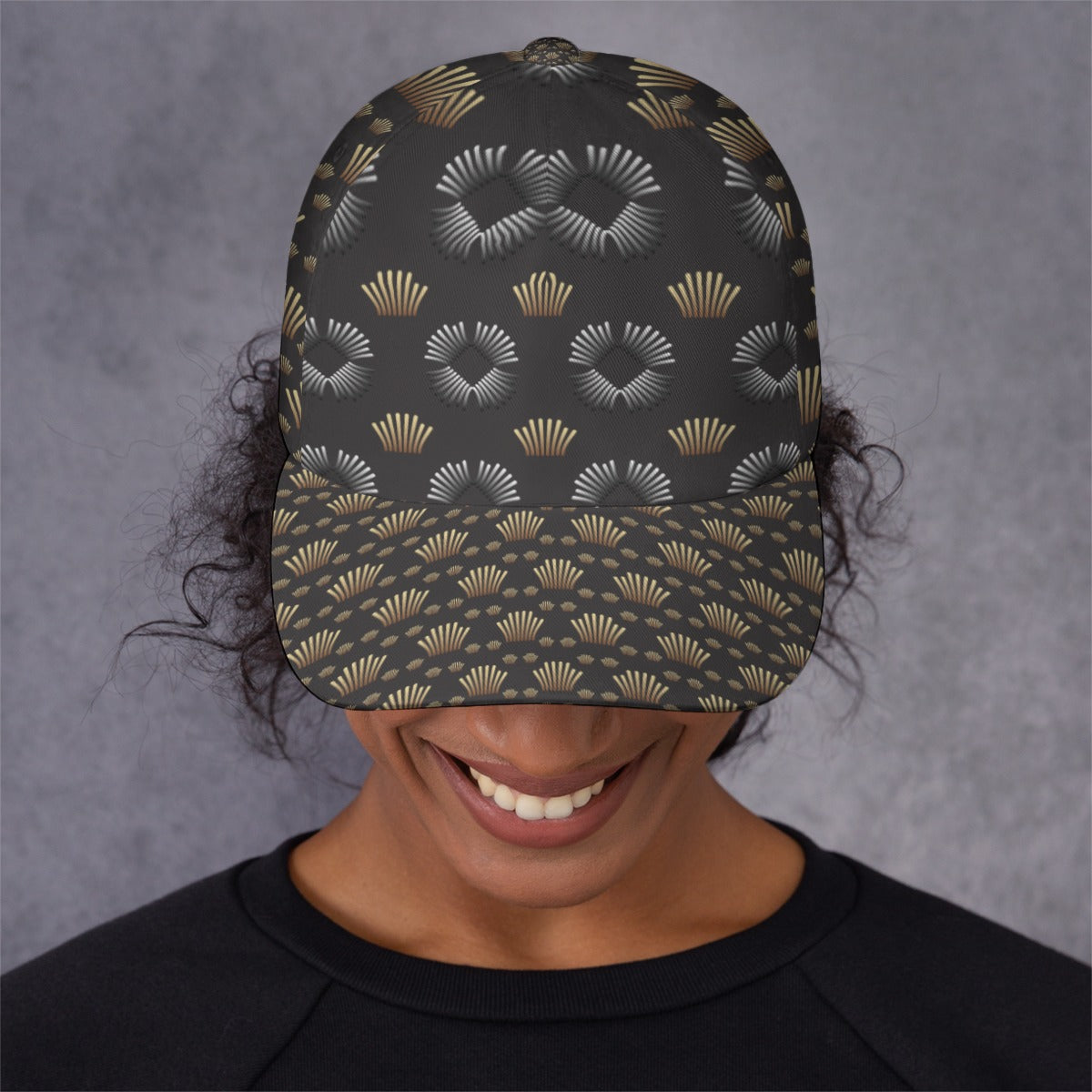 All-Over Print Unisex Peaked Cap With Box Kukloso Abstract Geo No 1606