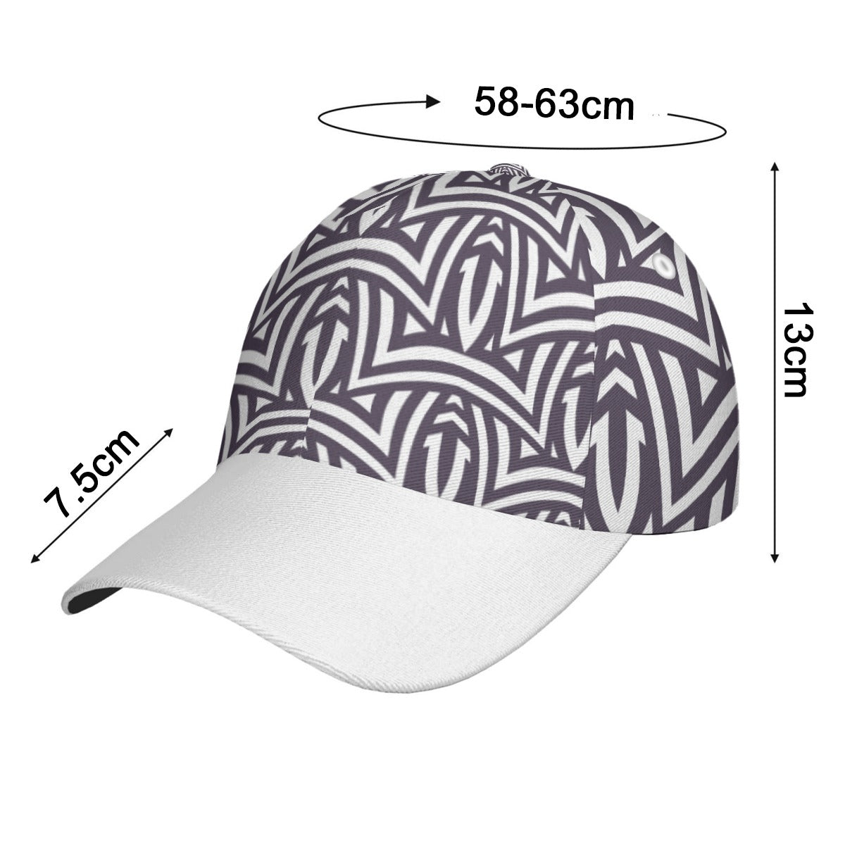 All-Over Unisex Print Peaked Cap With Box Kukloso Abstract Geo No 254