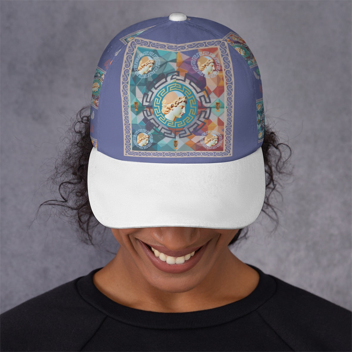 All-Over Print Unisex Peaked Cap With Box Kukloso Abstract Geo No 1507