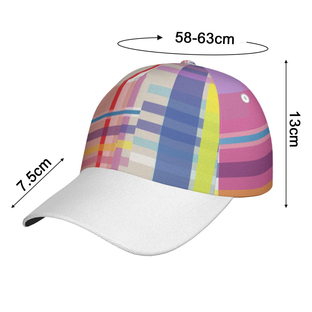 All-Over Unisex Print Peaked Cap With Box Kukloso Abstract Geo No 457