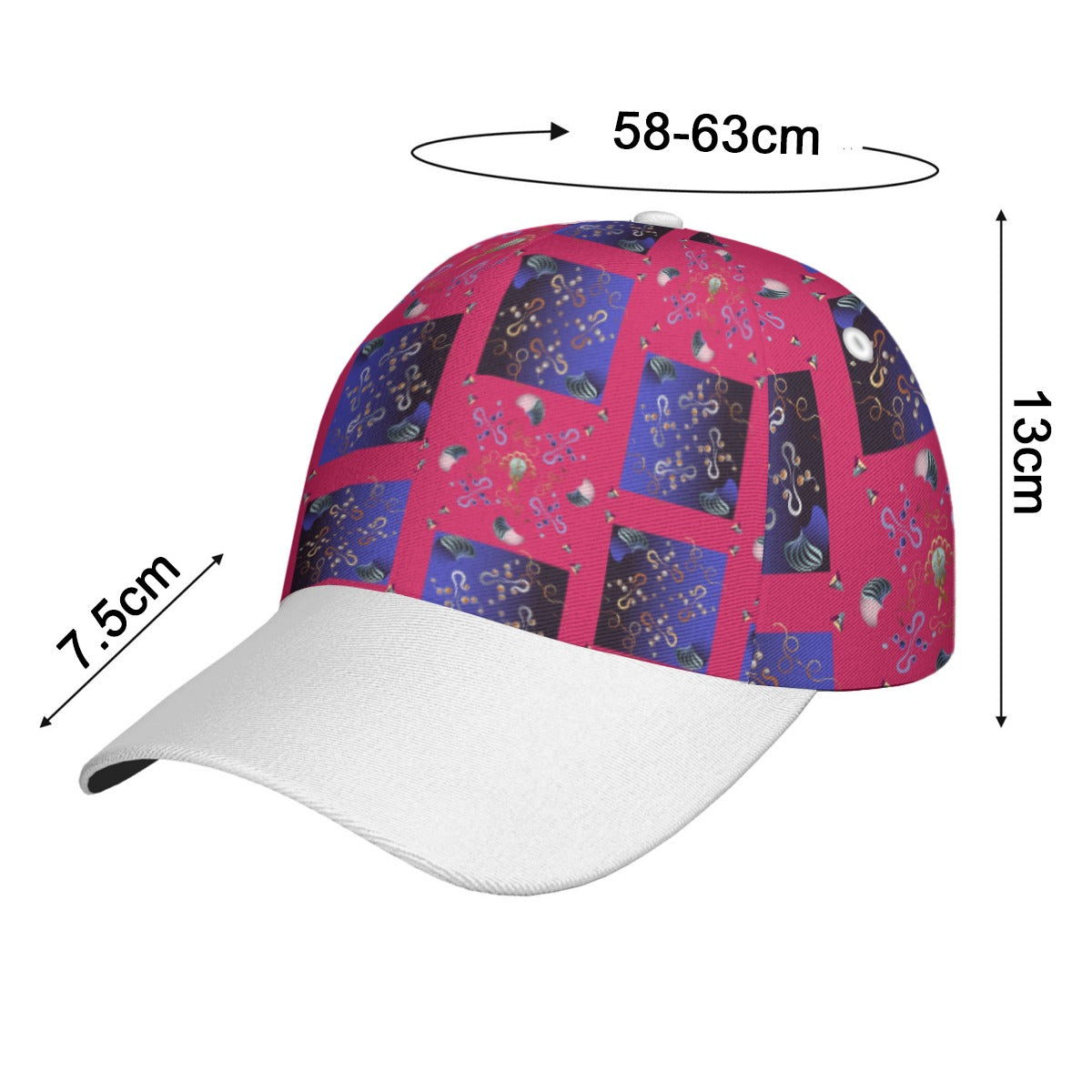 All-Over Print Unisex Peaked Cap With Box Kukloso Abstract Geo No 1843