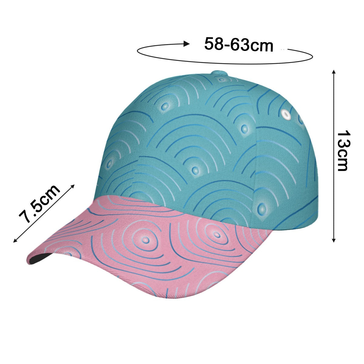 All-Over Unisex Print Peaked Cap With Box Kukloso Abstract Geo No 13