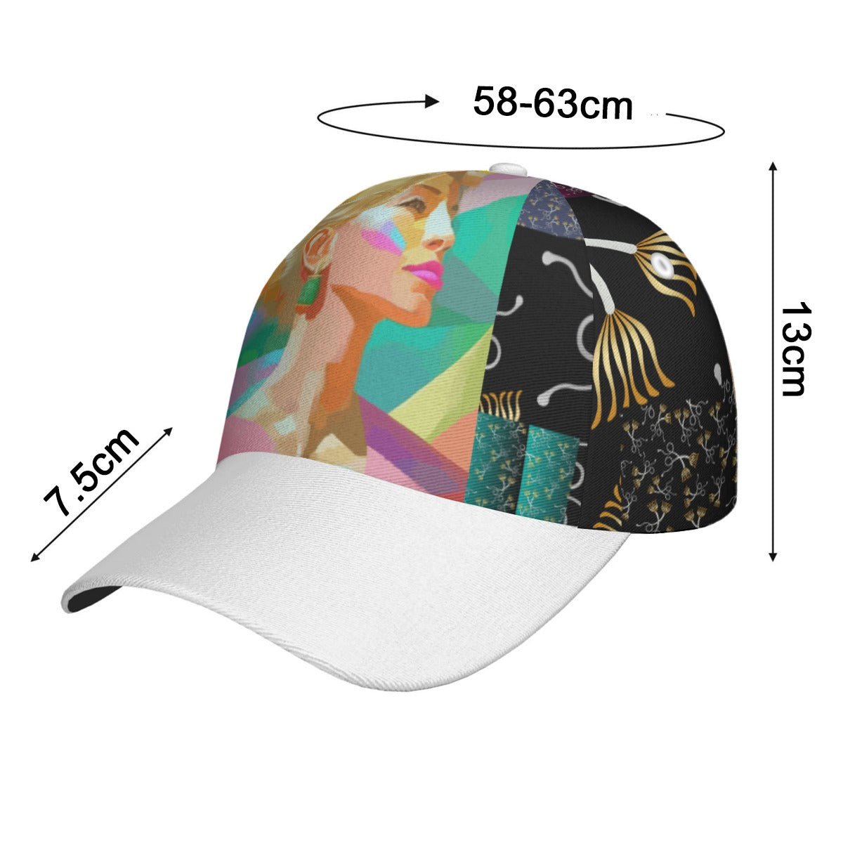 All-Over Print Unisex Peaked Cap With Box Kukloso Abstract Geo No 644