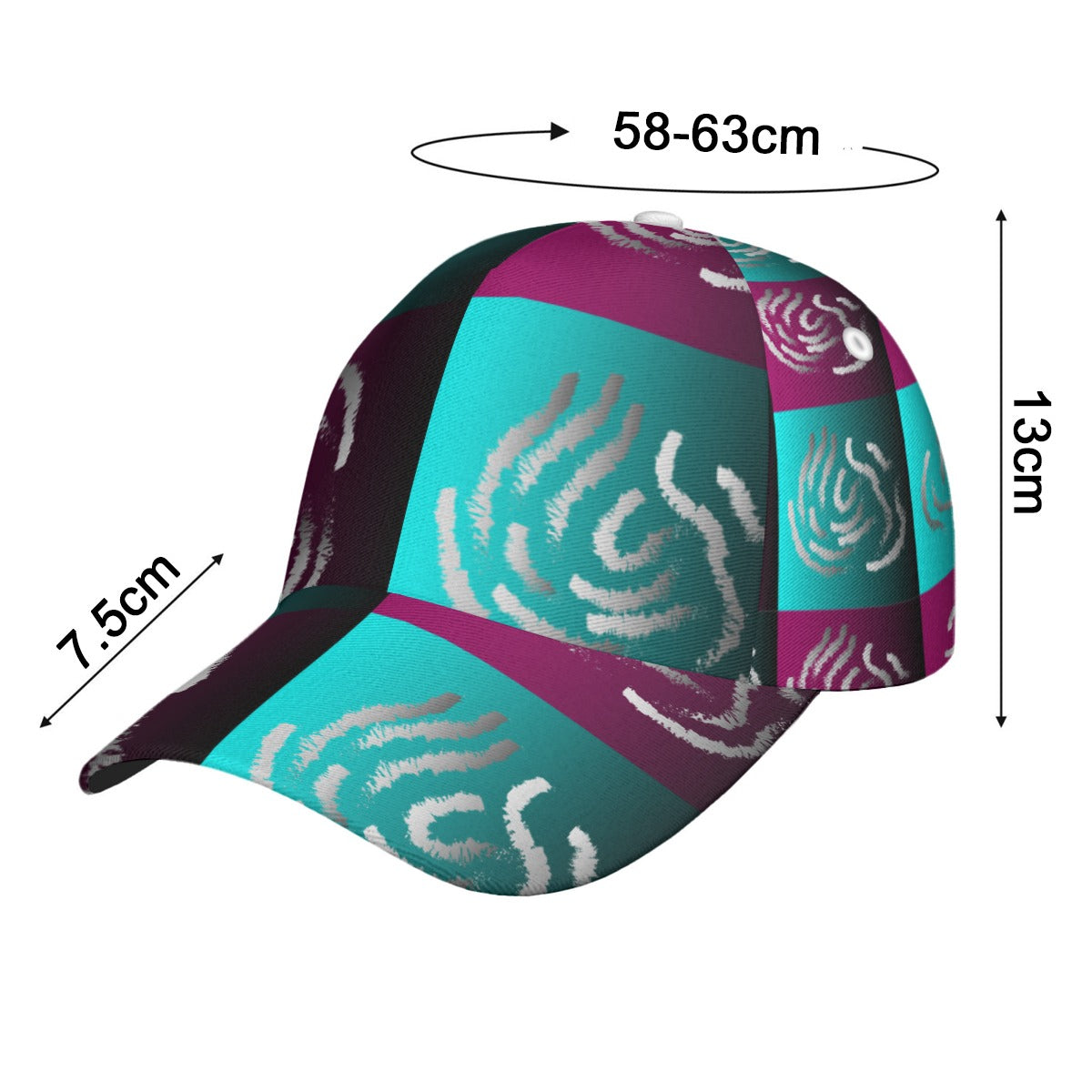 All-Over Print Unisex Peaked Cap With Box Kukloso Abstract Geo No 1378