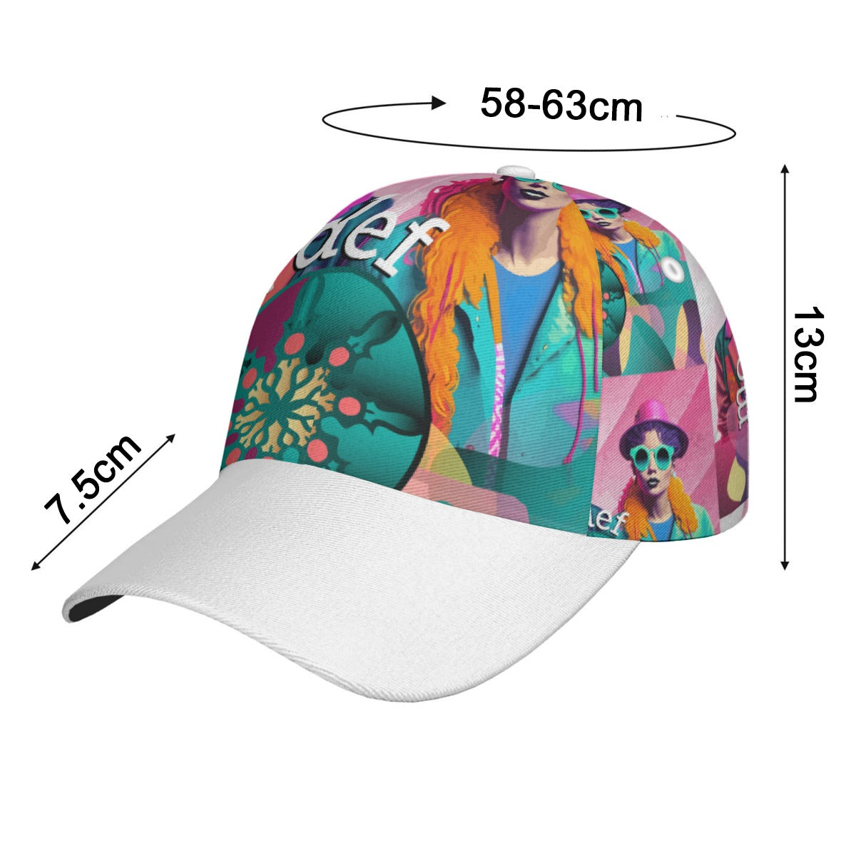 All-Over Print Unisex Peaked Cap With Box Kukloso Abstract Geo No 1631