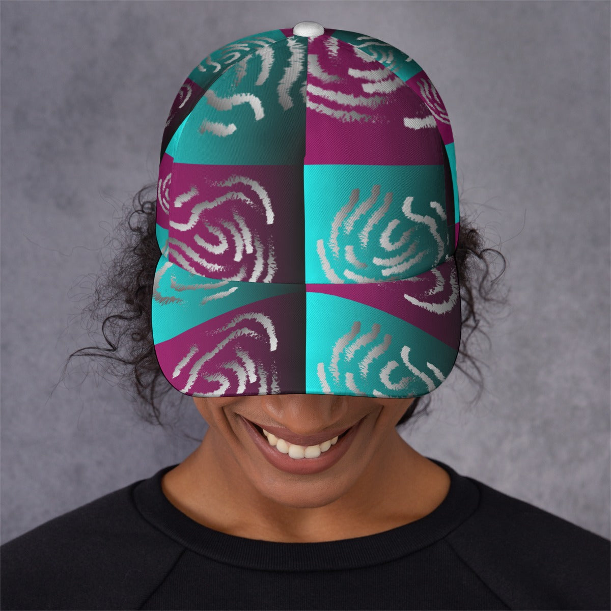 All-Over Print Unisex Peaked Cap With Box Kukloso Abstract Geo No 1378