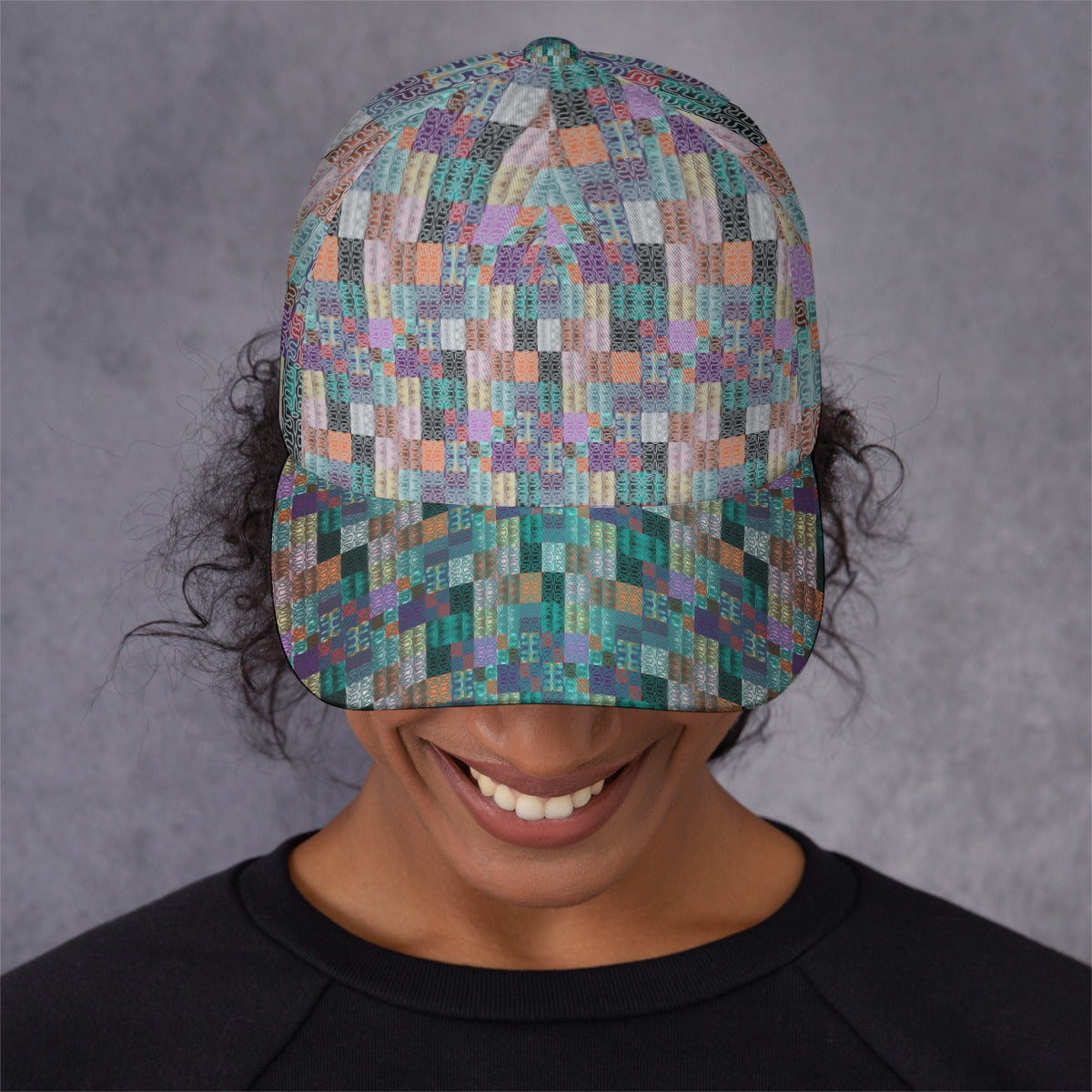 All-Over Print Unisex Peaked Cap With Box Kukloso Geo Abstract No 265