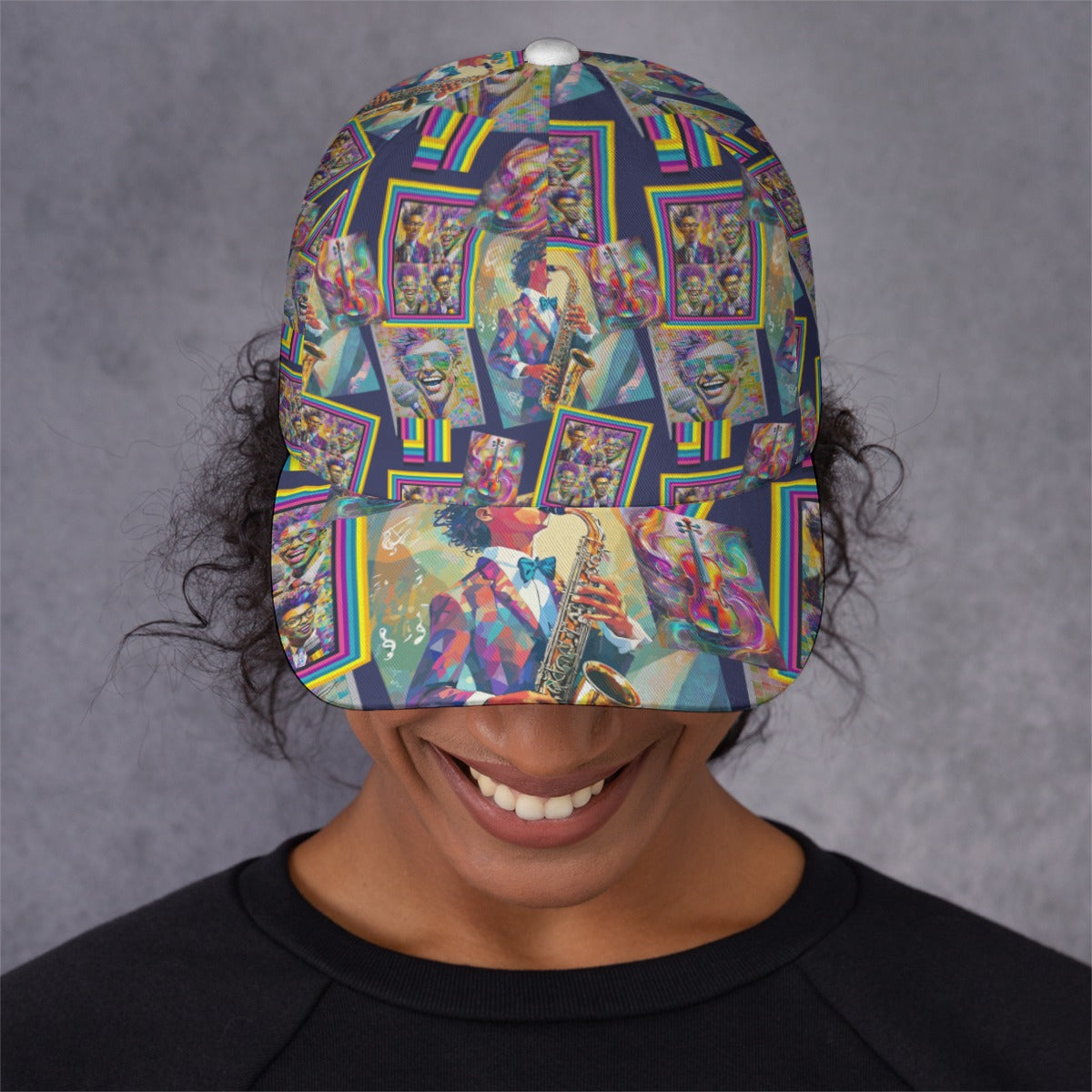 All-Over Print Unisex Peaked Cap With Box Kukloso Abstract Geo No 1006