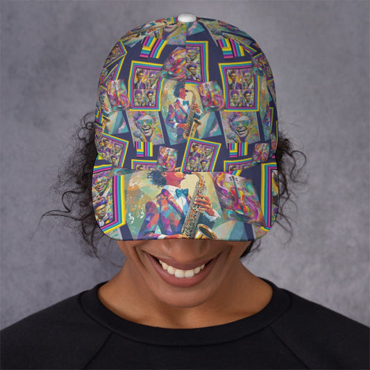 All-Over Print Unisex Peaked Cap With Box Kukloso Abstract Geo No 1006