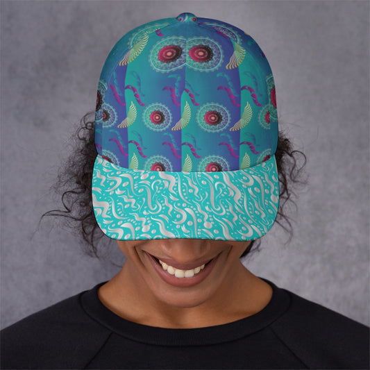 All-Over Unisex Print Peaked Cap With Box Kukloso Abstract Geo No 283