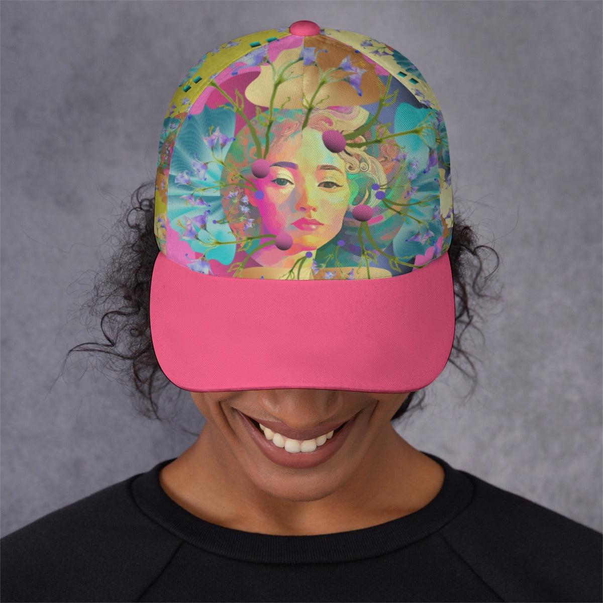 All-Over Print Unisex Peaked Cap With Box Kukloso Abstract Geo No 1361