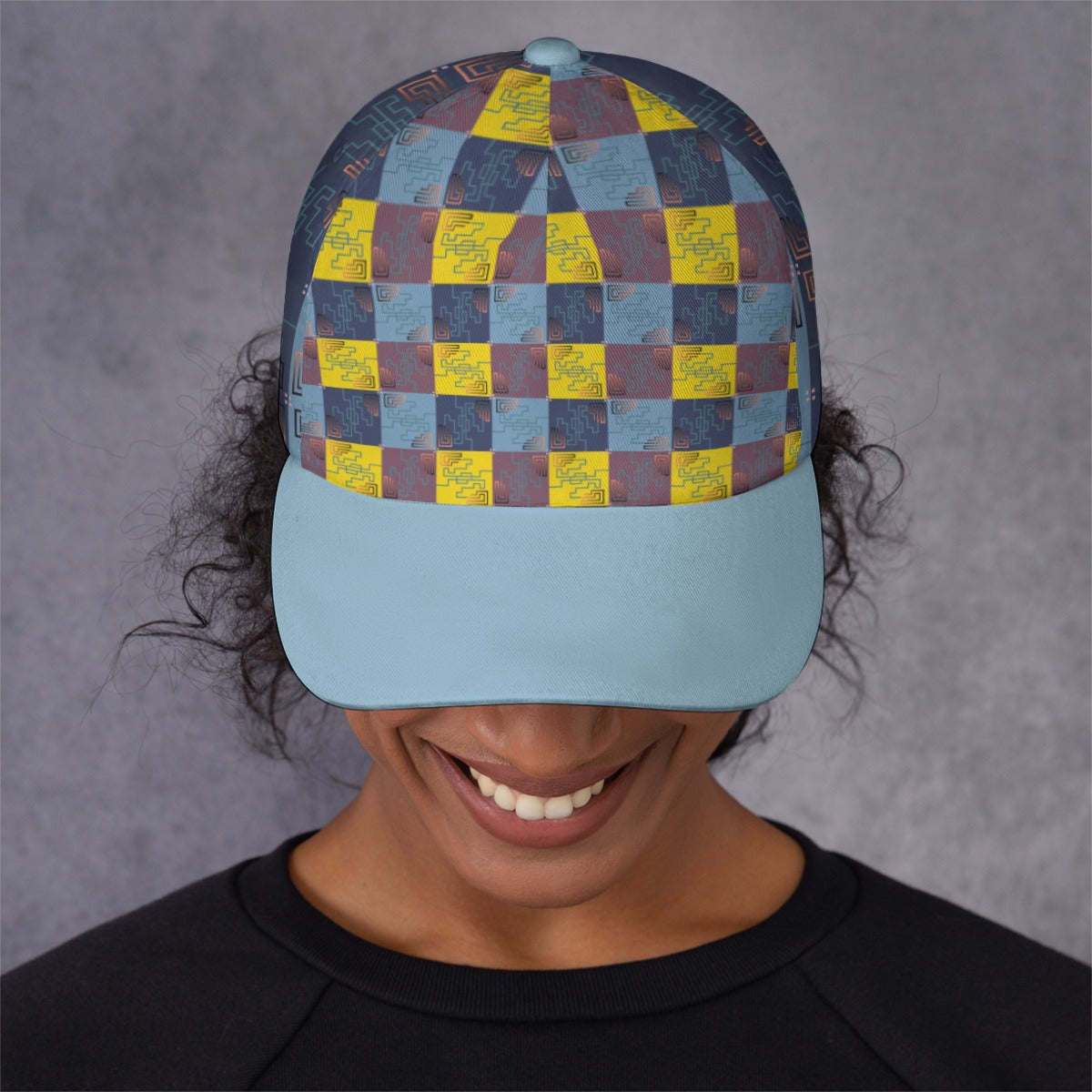 All-Over Print Unisex Peaked Cap With Box Kukloso Abstract Geo No 835