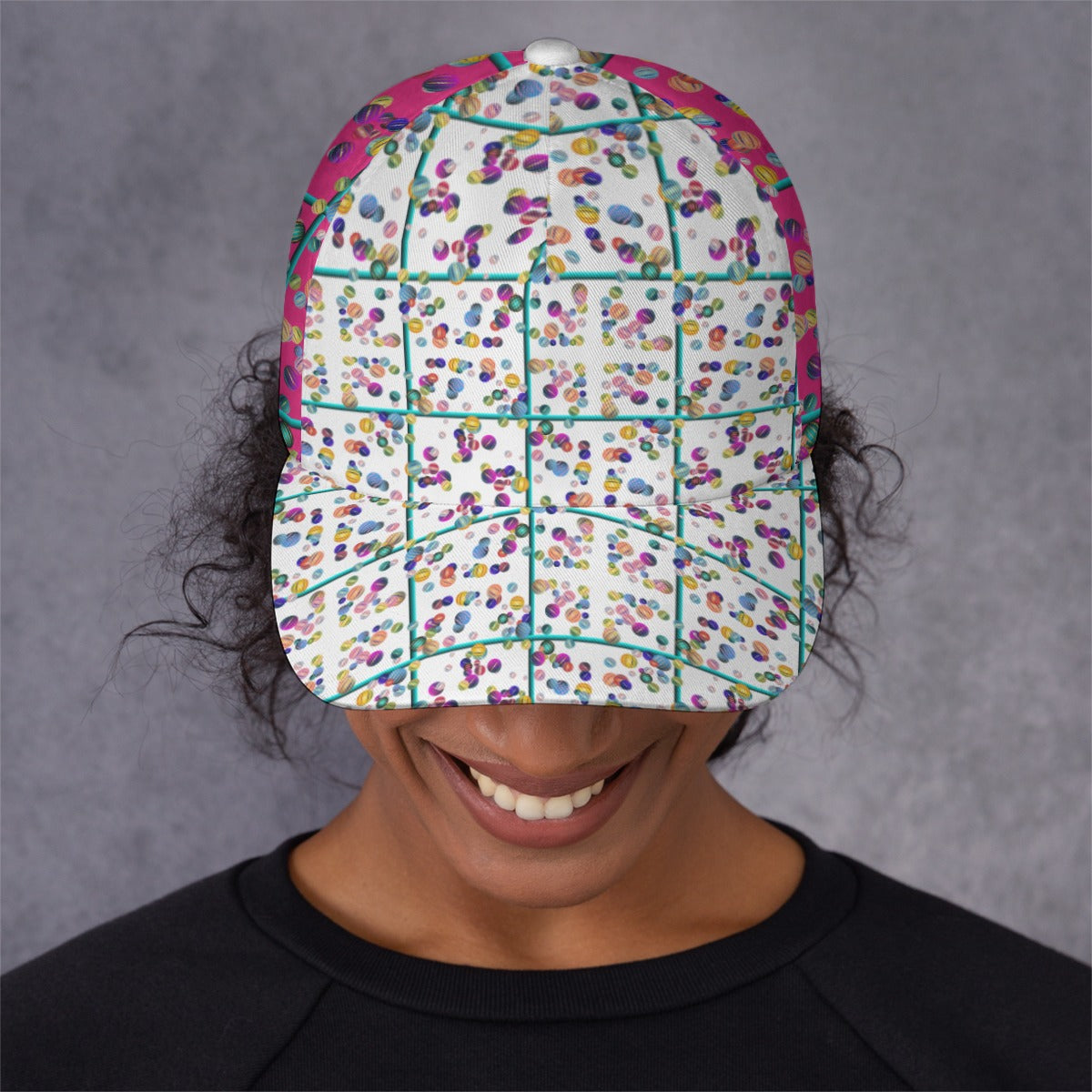 All-Over Print Unisex Peaked Cap With Box Kukloso Abstract Geo No 1126