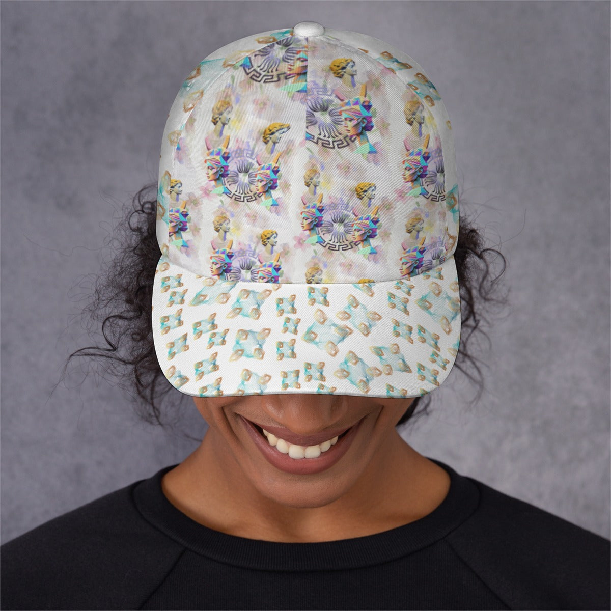 All-Over Print Unisex Peaked Cap With Box Kukloso Abstract Geo No 1438