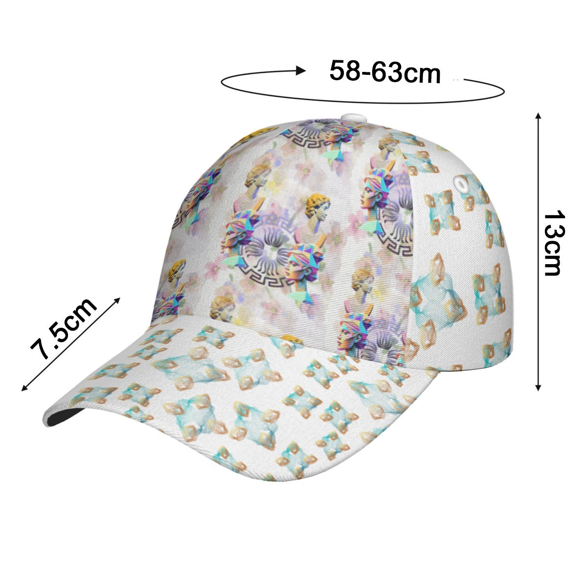 All-Over Print Unisex Peaked Cap With Box Kukloso Abstract Geo No 1438